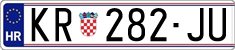 License plate of Croatia, Regular plates