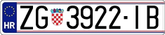 License plate of Croatia, Regular plates