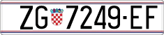 License plate of Croatia, Regular plates
