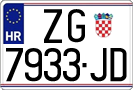 License plate of Croatia, Regular plates