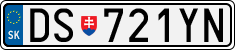 License plate of Slovakia, Cars