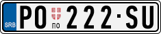License plate of Serbia, Cars