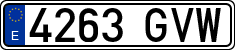 License plates of Spain, Ordinary (2000)