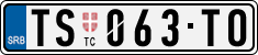 License plate of Serbia, Cars