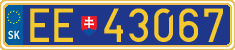 License plate of Slovakia, Diplomatic