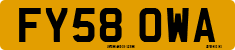 License plate of the United Kingdom, 2001 year system