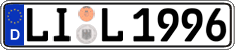 German license plate, Regular plates