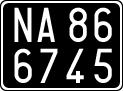 License plate of Italy, Cars (1927 year series)