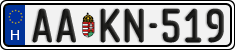 license plates of Hungary, Regular plates (2022)
