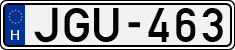 license plates of Hungary, Cars (1990)