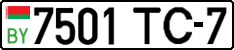 License plate Belarus, Cars (2004)