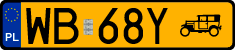 License plates of Poland, Oldtimers