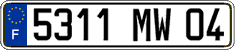 French license plate, FNI