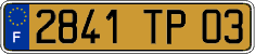 French license plate, FNI