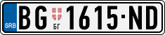 License plate of Serbia, Cars