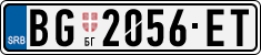 License plate of Serbia, Cars