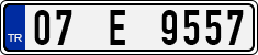 License plate of Turkey, Regular plates