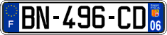 French license plate, SIV (ordinary)