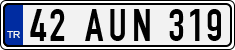 License plate of Turkey, Regular plates