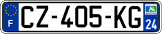 French license plate, SIV (ordinary)