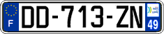 French license plate, SIV (ordinary)