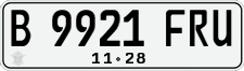 License plate of Indonesia, Regular plates
