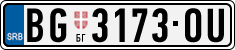License plate of Serbia, Cars