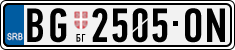 License plate of Serbia, Cars