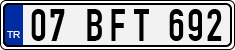 License plate of Turkey, Regular plates
