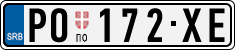 License plate of Serbia, Cars