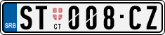 License plate of Serbia, Cars
