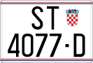 License plate of Croatia, Regular plates