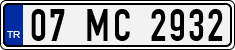 License plate of Turkey, Regular plates