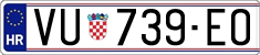 License plate of Croatia, Regular plates