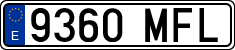 License plates of Spain, Ordinary (2000)