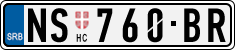 License plate of Serbia, Cars