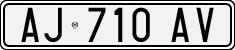 License plate of Italy, Cars (1994 year series)