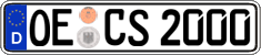 German license plate, Regular plates