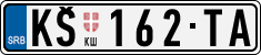License plate of Serbia, Cars