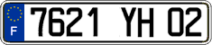 French license plate, FNI