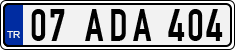 License plate of Turkey, Regular plates