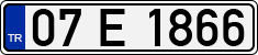 License plate of Turkey, Regular plates