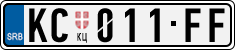 License plate of Serbia, Cars
