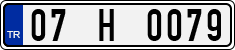 License plate of Turkey, Regular plates