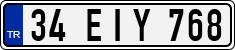 License plate of Turkey, Regular plates