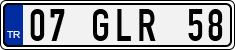 License plate of Turkey, Regular plates