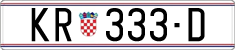 License plate of Croatia, Regular plates