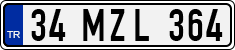 License plate of Turkey, Regular plates