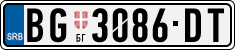 License plate of Serbia, Cars