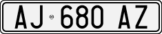 License plate of Italy, Cars (1994 year series)